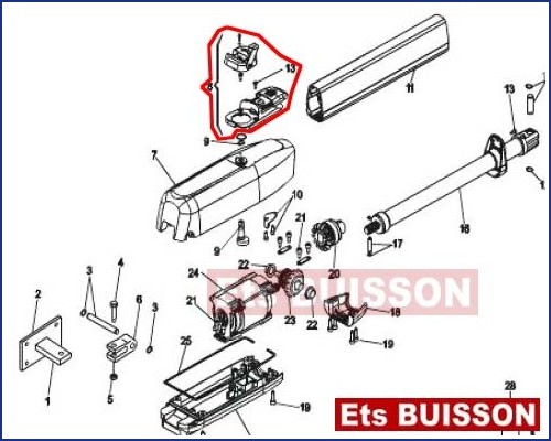 FAAC 415 - ensemble déverr. N°8 Référence 428403